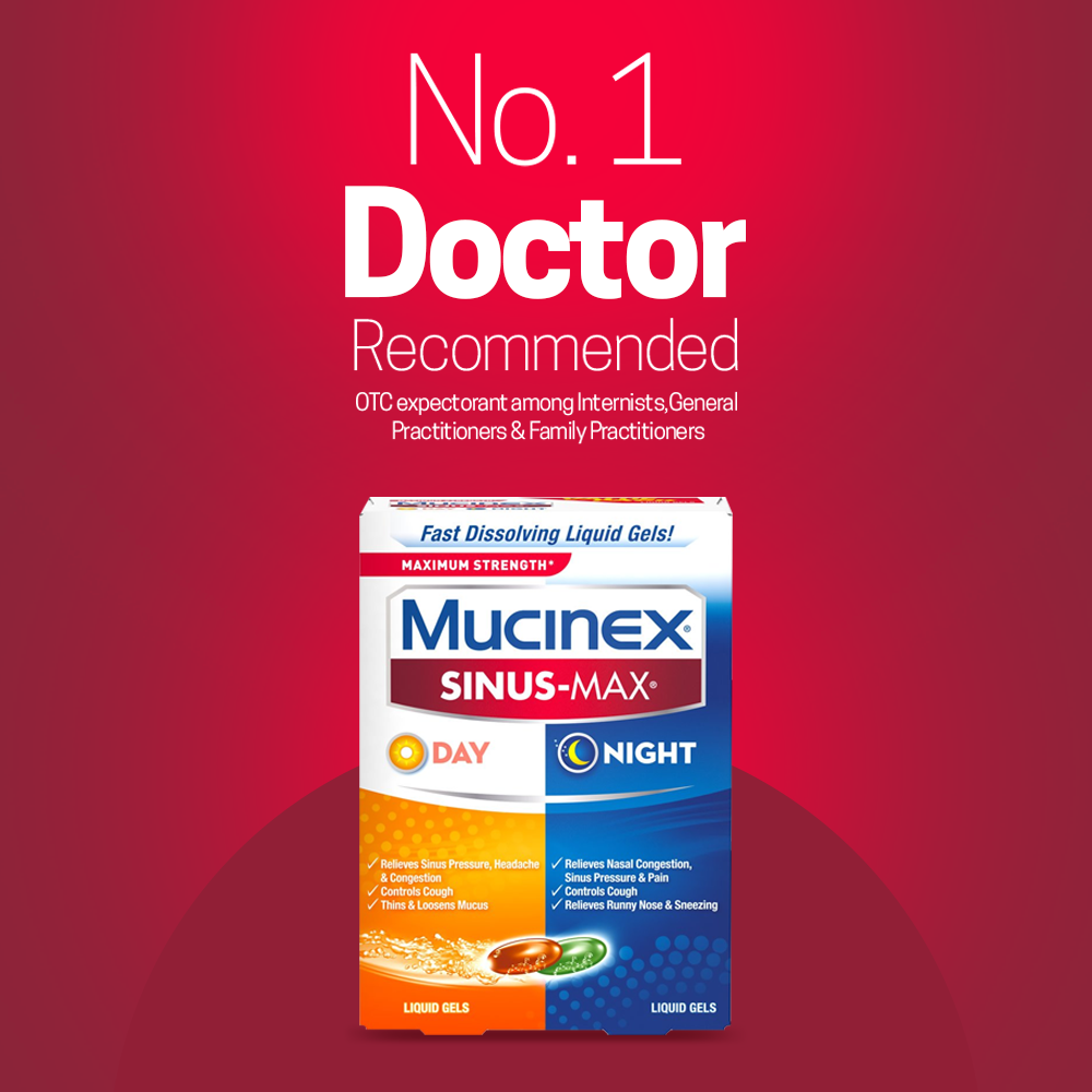 MUCINEX® SINUS-MAX® Liquid Gels - Day & Night 24/24 ct.