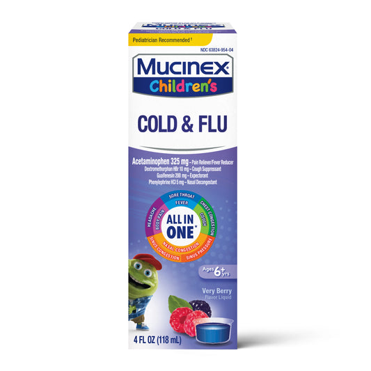 Mucinex Children`s Liquid Cold & Flu - Very Berry 4oz