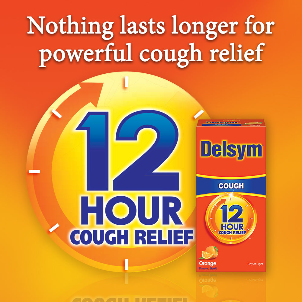 Delsym 12-Hour Cough Relief Orange Liquid 3 oz