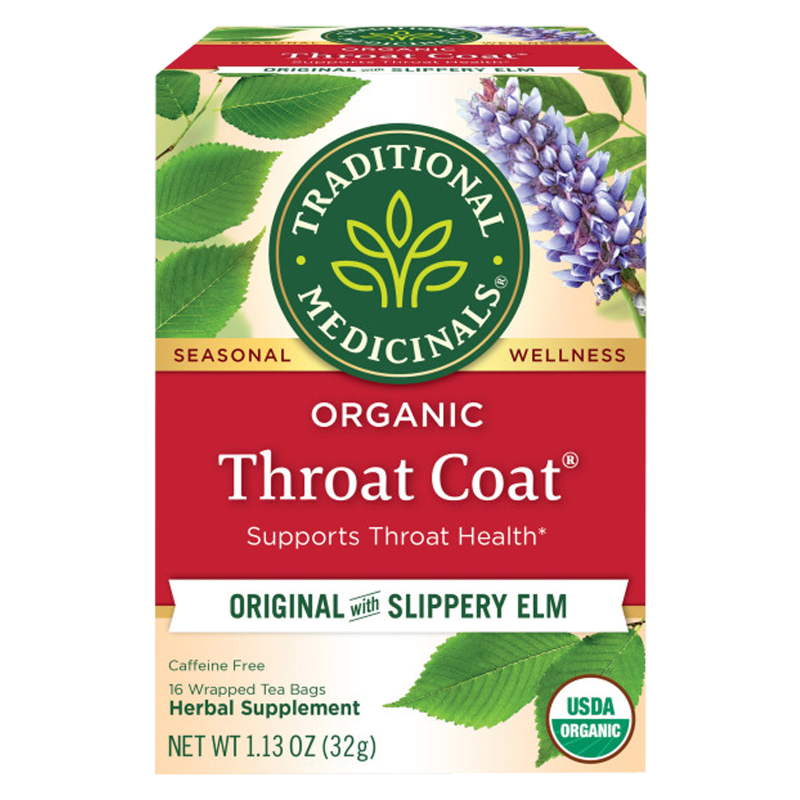 Traditional Medicinals Organic Throat Coat Herb Tea 16ct