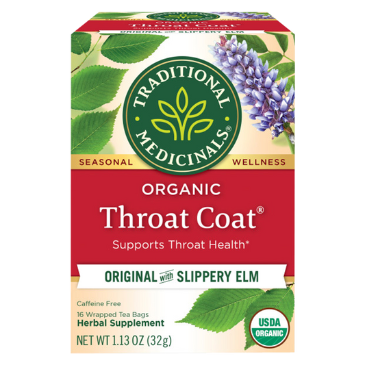 Traditional Medicinals Organic Throat Coat Herb Tea 16ct