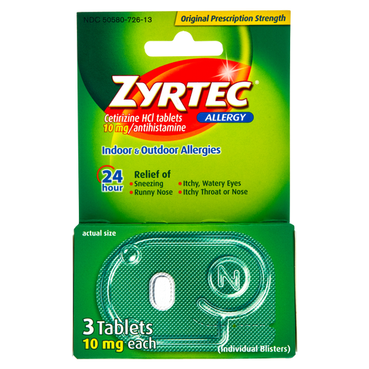 Zyrtec 24-Hour Allergy Relief Tablets 3ct