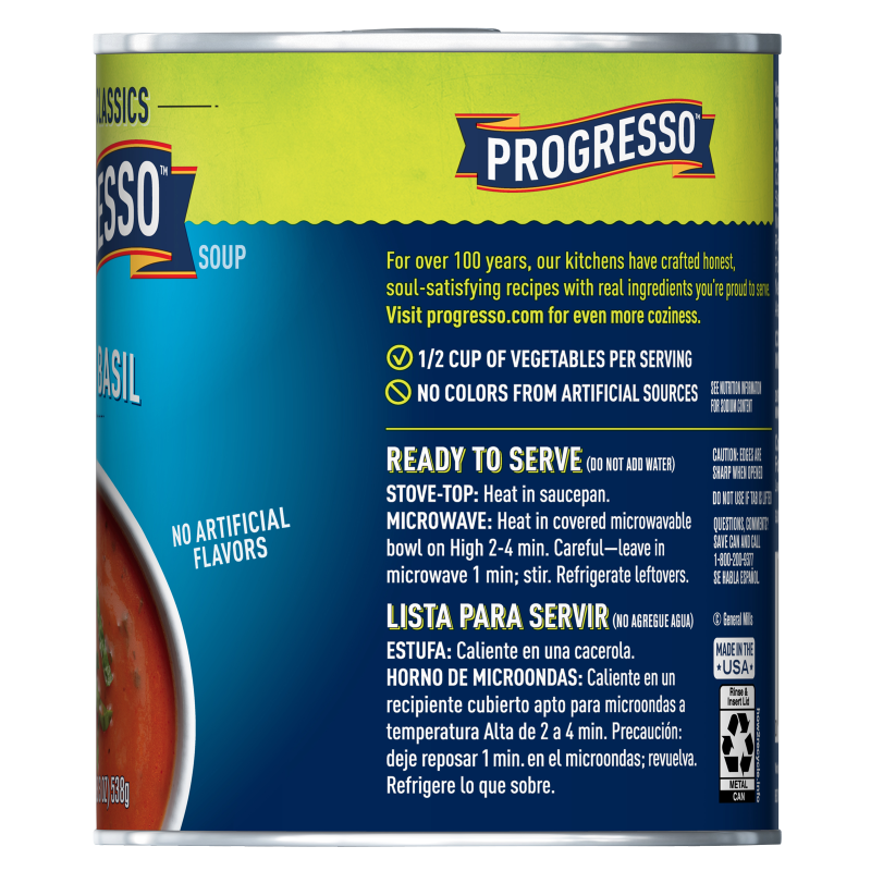 Progresso Vegetable Classics Tomato Basil Soup 19oz