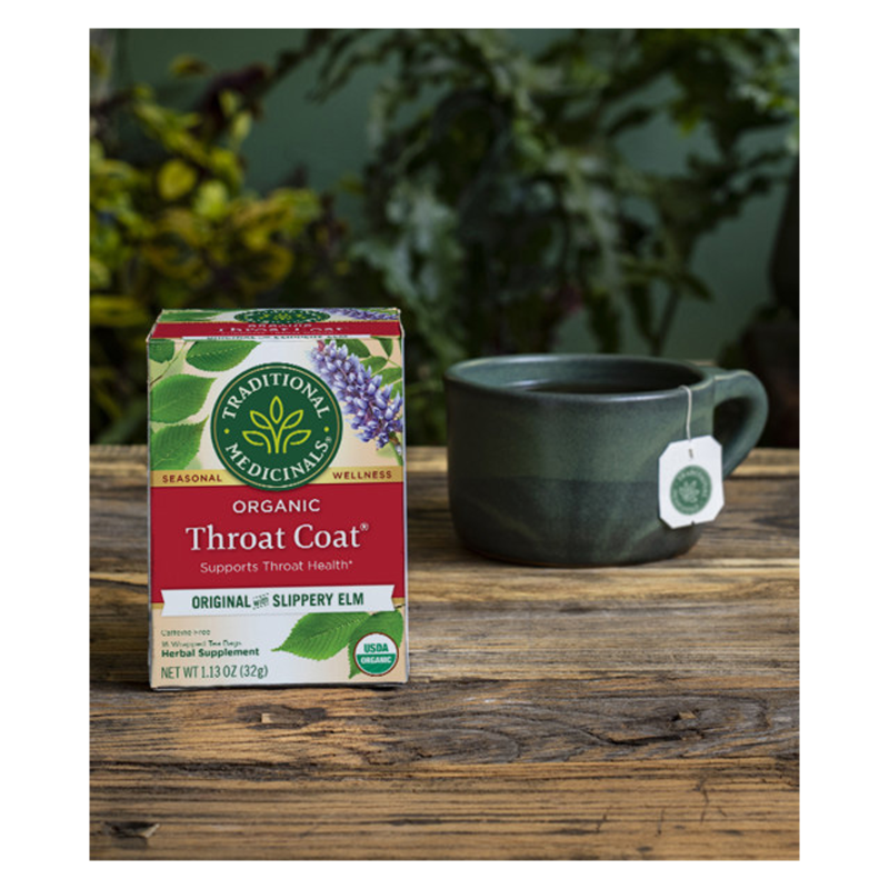 Traditional Medicinals Organic Throat Coat Herb Tea 16ct